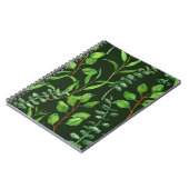 ダークグリーンのユーカリ ノートブック (左側)