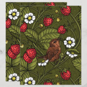 ダークグリーンのレンツとイチゴ (正面/裏面)