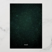 ダークグリーンの上品なEID ムバラク ご招待 箔シーズンカード (裏面)