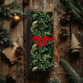 ダークグリーンの渦巻き旋回でクリスマスラッピング紙 ラッピングペーパー