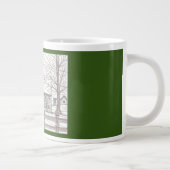 ダークグリーンの石農場ジャンボマグカップ ジャンボコーヒーマグカップ (右)