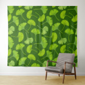 ダークグリーンの銀杏 タペストリー (インサイチュ(横))