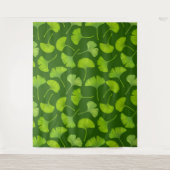 ダークグリーンの銀杏 タペストリー (正面)