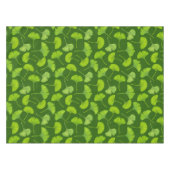 ダークグリーンの銀杏 テーブルクロス (正面(横))