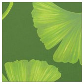 ダークグリーンの銀杏 ファブリック (クローズアップ)