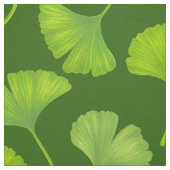 ダークグリーンの銀杏 ファブリック (見本)