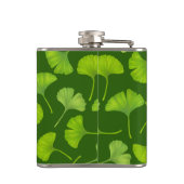 ダークグリーンの銀杏 フラスク (裏面)