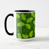 ダークグリーンの銀杏 マグカップ (左)