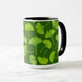 ダークグリーンの銀杏 マグカップ (正面右)