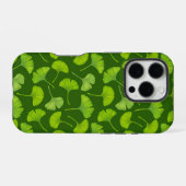 ダークグリーンの銀杏 iPhoneケース (裏面横)