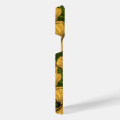 ダークグリーンの黄色いケシ iPhoneケース (右側面)