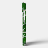 ダークグリーンのiPhoneケース：葉脈テクスチャーデザイン Case-Mate iPhoneケース (裏面 / 左)