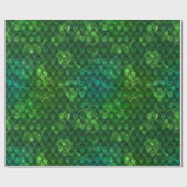 ダークグリーンはかりで測ドラゴン ラッピングペーパー (フラット)