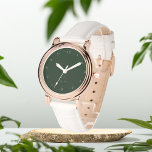 ダークグリーンイニシャルパーソナライズされたeWatch 腕時計<br><div class="desc">ダークグリーンの腕時計のためのギフト</div>