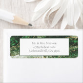 ダークグリーンエメラルドジェムストーン差出人住所ラベル ラベル (インサイチュ)