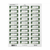 ダークグリーンエメラルドジェムストーン差出人住所ラベル ラベル (フルシート)