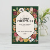 ダークグリーンエレガントボタニカルウォーターフローラ シーズンカード (スタンド正面)