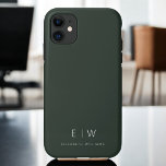 ダークグリーンエレガントミニマルモダンリストモノグラム名 iPhone 13ケース<br><div class="desc">私たちの頭が切れるミニマルクラシックスエレガントモノグラムモダン名iPhoneケースであなたの電話を高める。この綿密に設計されたケースは、時代を超越した洗練とミニマリズムを組み合わせコンテンポラリーている。完璧に作り上げら保護れ、デバイスだけでなく、スタイルのtouchを追加パーソナライズされたする。モノグラムと名前のカスタマイズのオプションは独自に作り、あなたのiPhoneに洗練の余分な層を追加する。白黒のお洒落配色はクラシックでありながら審美的で、装モダン置やセッティングを補完する。スリムなプロファイルは、携帯電話のスリムな型枠要素を維持しながら快適なグリップを確保する。このケースは、エレガンスと機能性の完璧なバランスを打つ。単なる電話アクセサリーではなく、洗練された味を反映したステートメント作品。個人的な使用のために、または思いやりある贈り物としてクラシックエレガント、ミニマリストのモノグラム名iPhoneケースは、スタイルとユーティリティの典型であり、あなたのiPhoneが確かに洗練さユニークれていると保証する。</div>