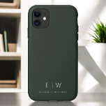 ダークグリーンエレガントミニマルモダンリストモノグラム名 iPhone 11 ケース<br><div class="desc">私たちの頭が切れるミニマルクラシックスエレガントモノグラムモダン名iPhoneケースであなたの電話を高める。この綿密に設計されたケースは、時代を超越した洗練とミニマリズムを組み合わせコンテンポラリーている。完璧に作り上げら保護れ、デバイスだけでなく、スタイルのtouchを追加パーソナライズされたする。モノグラムと名前のカスタマイズのオプションは独自に作り、あなたのiPhoneに洗練の余分な層を追加する。白黒のお洒落配色はクラシックでありながら審美的で、装モダン置やセッティングを補完する。スリムなプロファイルは、携帯電話のスリムな型枠要素を維持しながら快適なグリップを確保する。このケースは、エレガンスと機能性の完璧なバランスを打つ。単なる電話アクセサリーではなく、洗練された味を反映したステートメント作品。個人的な使用のために、または思いやりある贈り物としてクラシックエレガント、ミニマリストのモノグラム名iPhoneケースは、スタイルとユーティリティの典型であり、あなたのiPhoneが確かに洗練さユニークれていると保証する。</div>