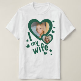 ダークグリーンカスタムの私は私の妻のメンズシャツが大好き Tシャツ