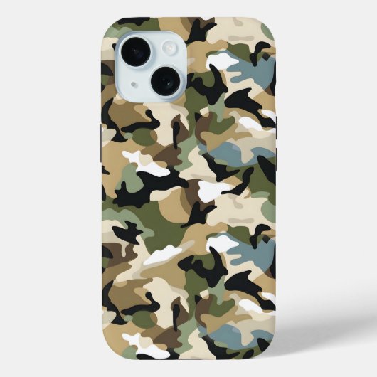 ダークグリーンカモフラージュ Case-Mate iPhoneケース (裏面)