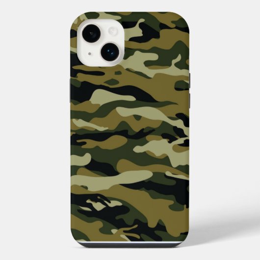 ダークグリーンカモフラージュ iPhoneケース (裏面)