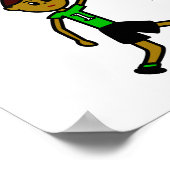 ダークグリーンガールズバスケットボール ポスター (角)