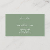 ダークグリーングリッター銀水彩名刺 名刺 (裏面)