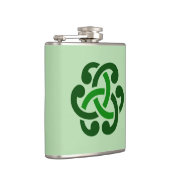 ダークグリーンケルト結び目模様 フラスク (右)