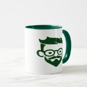 ダークグリーンサッカーマグパパ マグカップ (正面右)