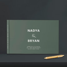 ダークグリーンシック結婚ミニマリスト