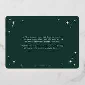 ダークグリーンシーズンズグリーティングレトロスターズフラット 箔シーズンカード (裏面)