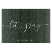 ダークグリーンスクリプトシャルキュテリー家族の放牧委員会 カッティングボード (正面)