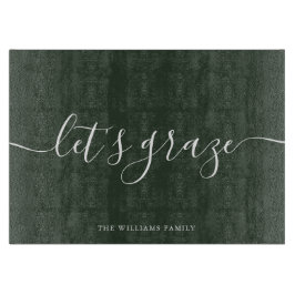 ダークグリーンスクリプトシャルキュテリー家族の放牧委員会 カッティングボード