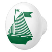 ダークグリーンセーラーボート セラミックノブ (右)