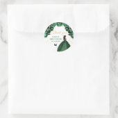 ダークグリーンダークスキンプリンセスSweet sixteen ラウンドシール (バッグ)