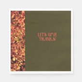 ダークグリーンディナー秋ハッピーズ感謝してい与えズ スタンダードランチョンナプキン (正面)