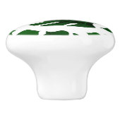 ダークグリーントロピカルパーム葉ズサマーアイランドシック セラミックノブ (側面)