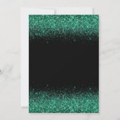 ダークグリーンドレスフェイクグリッターキンセアニェラ 招待状 (裏面)