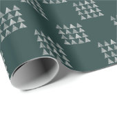 ダークグリーンパインチェックブロックプリント ラッピングペーパー (ロールコーナー)