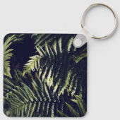 ダークグリーンファーン葉ズボタニック キーホルダー (裏面)