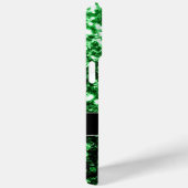 ダークグリーンフェイクグリッタースパークルズモノグラム Case-Mate iPhoneケース (裏面 / 右)