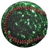 ダークグリーンフェイクグリッタースパークルモノグラム名 ソフトボール (正面左)