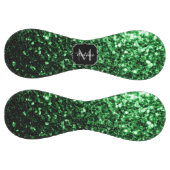 ダークグリーンフェイクグリッタースパークルモノグラム名 ソフトボール (パネル)