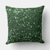 ダークグリーンフェイクシークイングリッター装飾用クッション クッション (裏面)