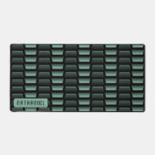 ダークグリーンブラック工業用ステンレス鋼アート デスクマット (正面)