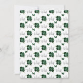 ダークグリーンブルネットヘアプリンセスSweet sixteen 招待状 (裏面)