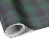 ダークグリーンブルータータンチェックプレイド ラッピングペーパー (ロールコーナー)