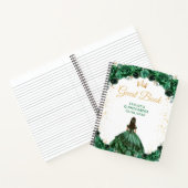 ダークグリーンプリンセスキンセアニラゲストブック ノートブック (内部)
