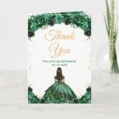 ダークグリーンプリンセスフローラキンセアニラ サンキューカード (正面)
